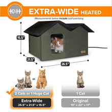 Load image into Gallery viewer, Insulated &amp; Weatherproof Heated Cat Shelter - Extra-Wide Design for Feral Cats