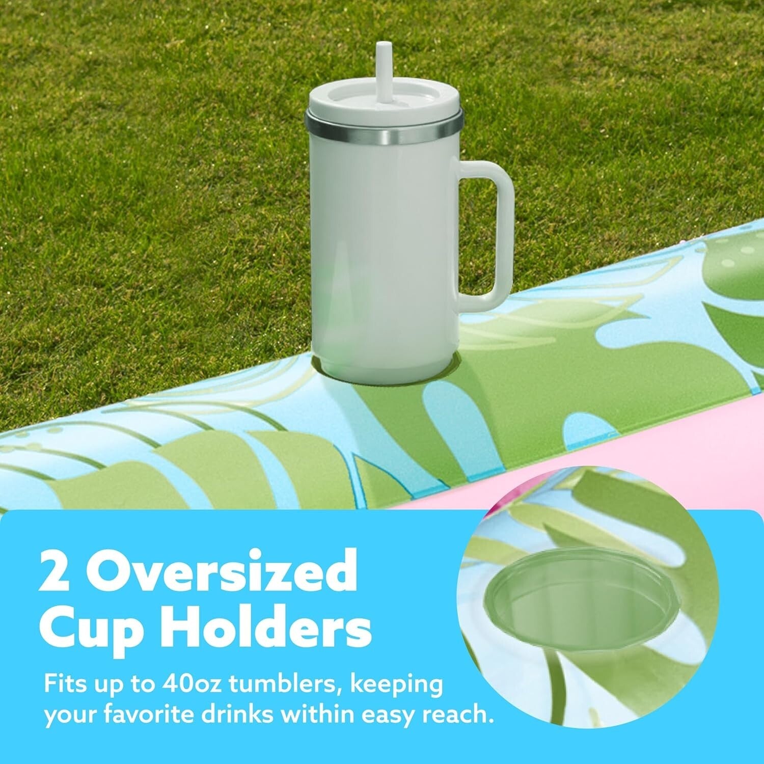 Ultimate 4-in-1 Inflatable Pool Raft with Pillow - Perfect for Summer Sunbathing