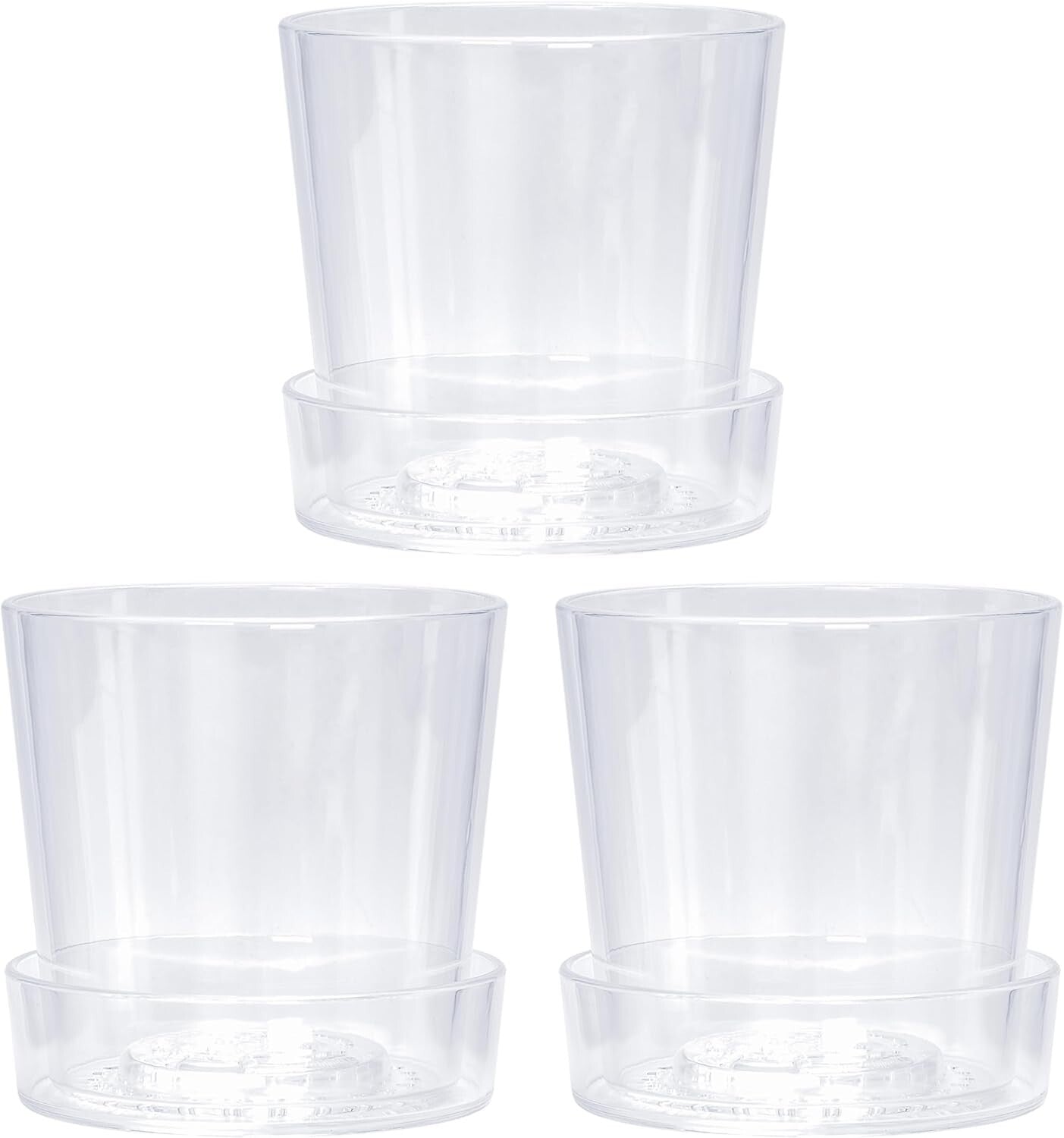 Lightweight Clear Acrylic Orchid Planter with Drainage - Ideal for Home Decor