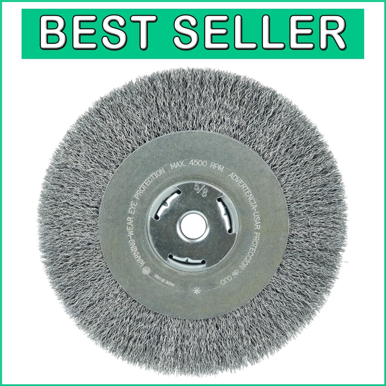 Wolverine 8-Inch Crimped Wire Wheel for Bench Grinders - Ultimate Cleaning Tool