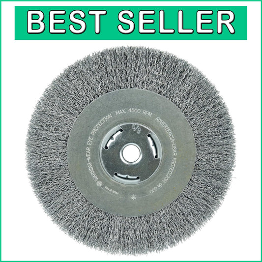Wolverine 8-Inch Crimped Wire Wheel for Bench Grinders - Ultimate Cleaning Tool