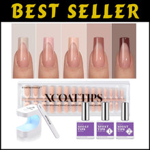 Load image into Gallery viewer, Professional Quality XCOATTIPS French Press-On Nails - 150 Long Gel Tips