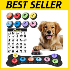 Load image into Gallery viewer, Interactive Dog Communication Button Starter Pack - 8 Colors with Scene Stickers