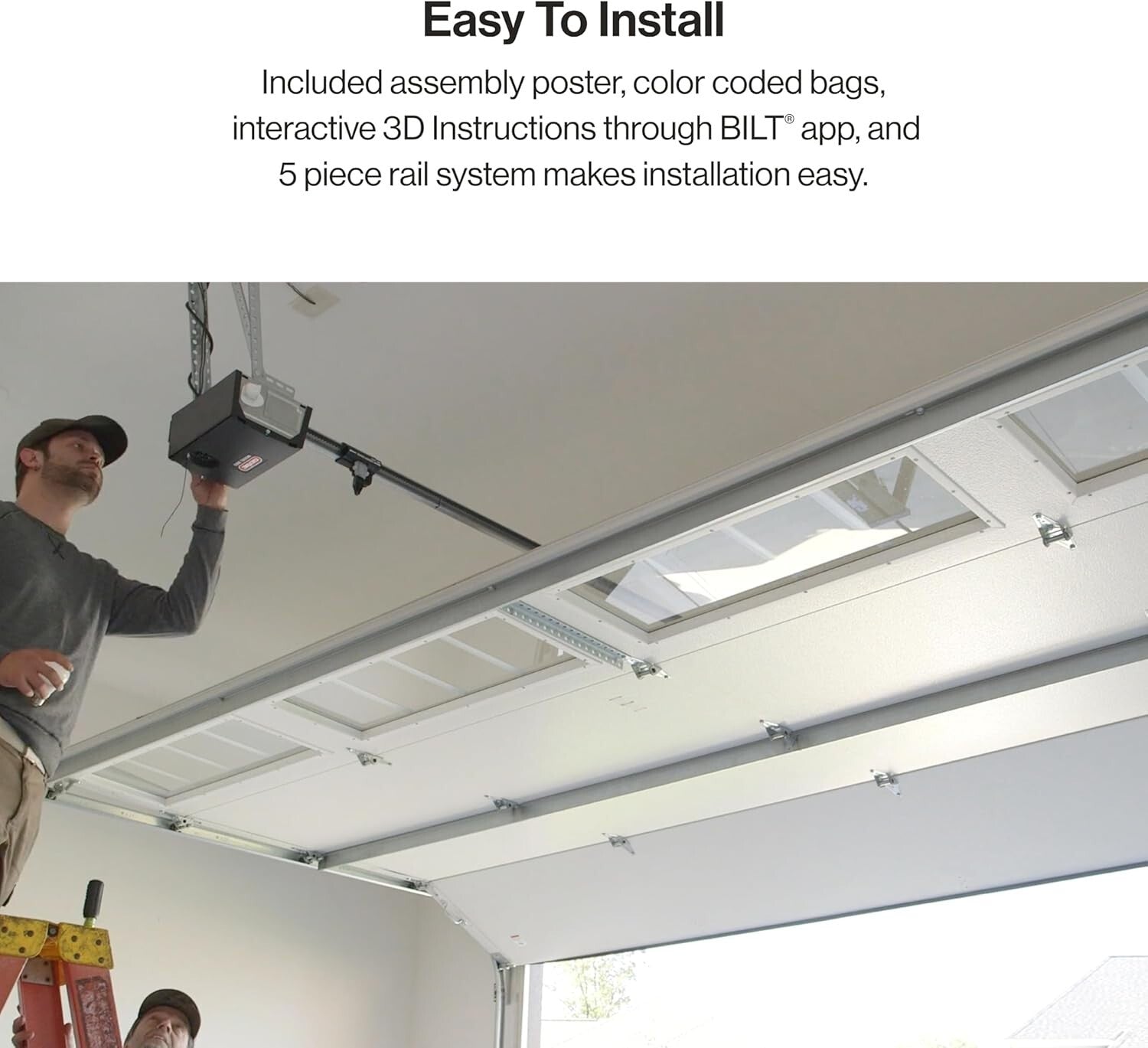 Smart Garage Door Opener with Safety Sensors & Voice Control - Easy Installation