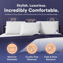 Load image into Gallery viewer, Elegant 700 Fill Power Hungarian Goose Down Pillows - 20 x 26 Inches, Pack of 2