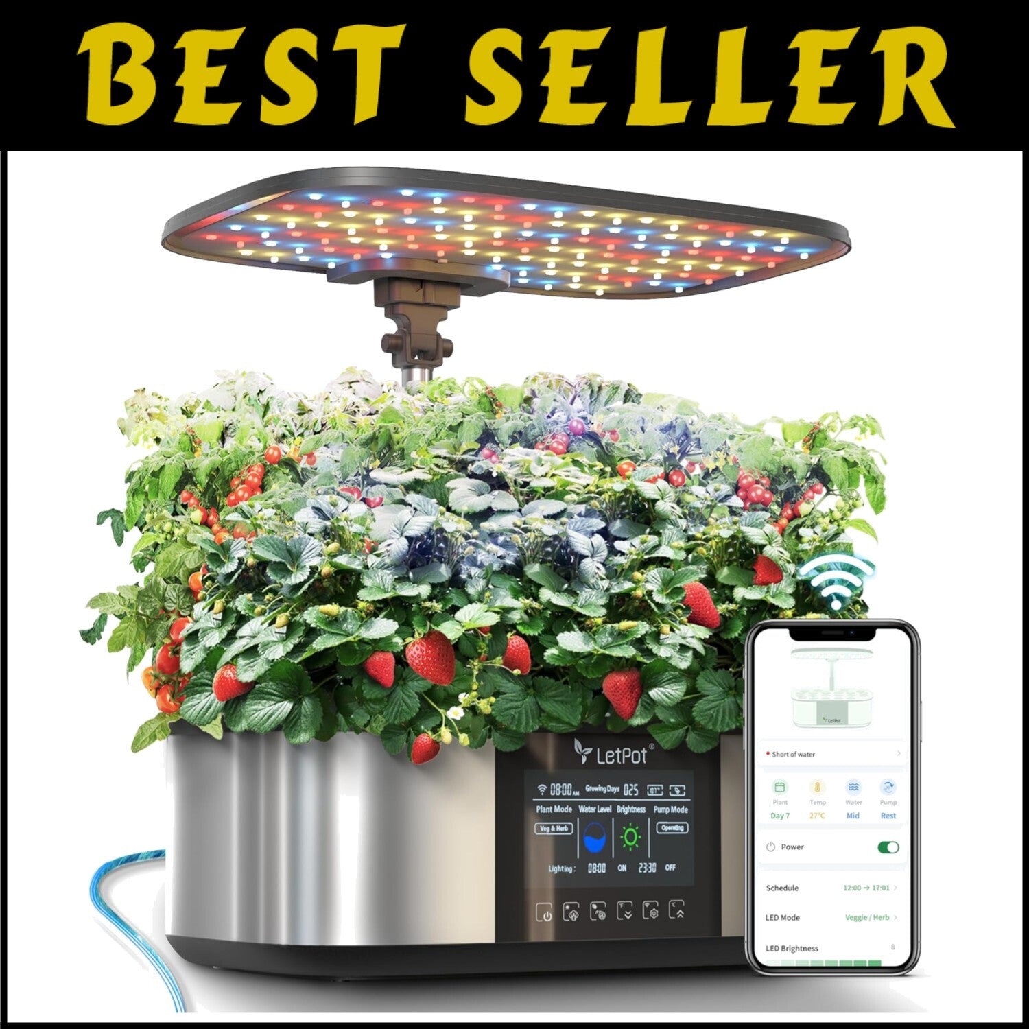 Effortless Hydroponic Gardening System with App Control & 300% Growth Speed