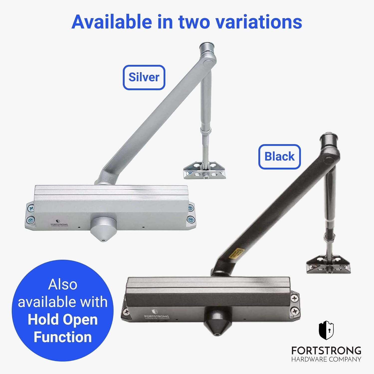 Commercial Grade Hydraulic Door Closer, Silver Finish – Fully Adjustable & Safe