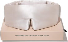 Load image into Gallery viewer, All-Size Secure Fit Silk Sleep Mask – Luxurious Dusty Gold for Total Darkness