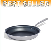 Load image into Gallery viewer, Lightweight 12" Non-Stick Frying Pan - 5-Ply Stainless Steel for Healthy Cooking