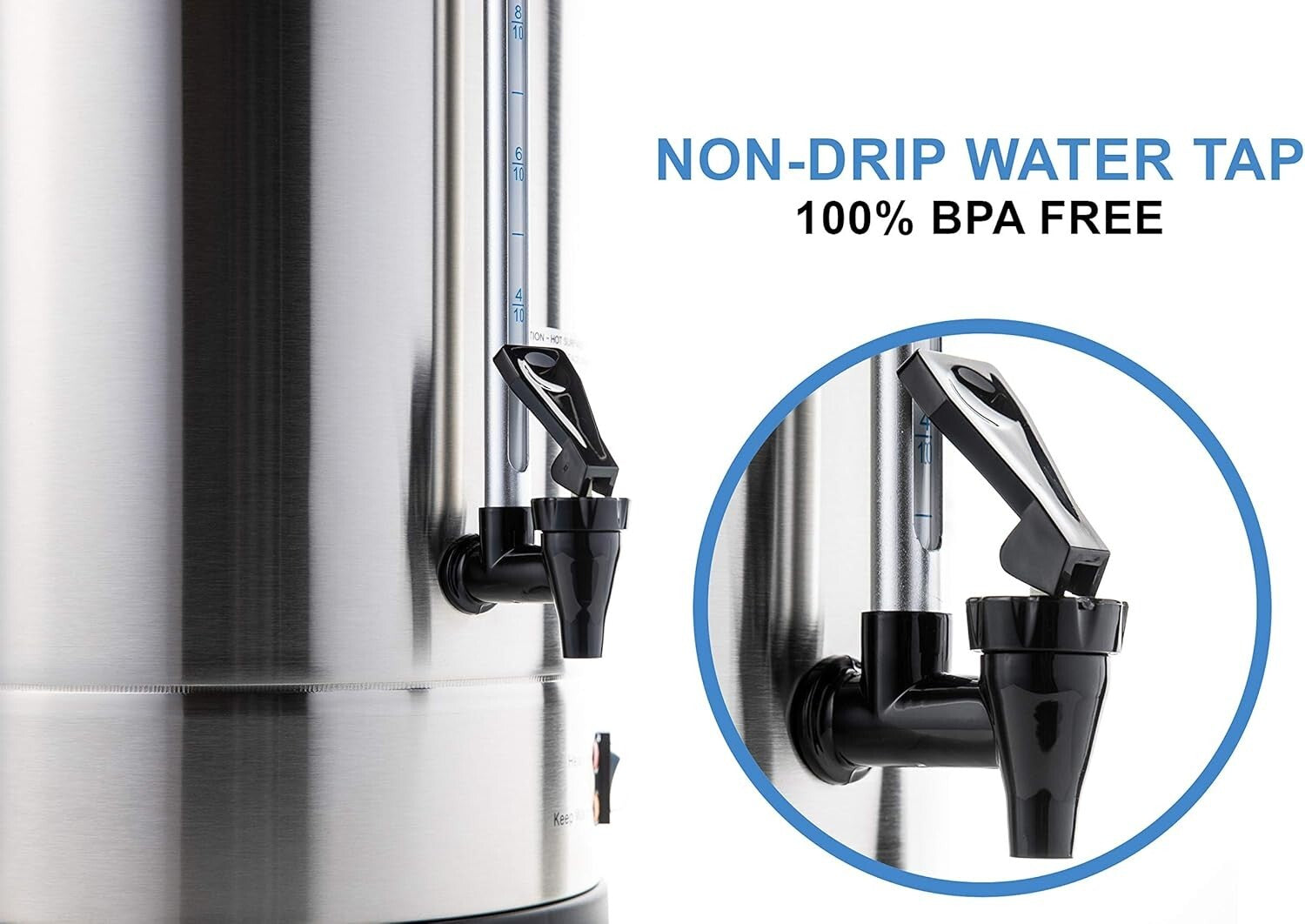 50-Cup Commercial-Grade Stainless Steel Percolator Coffee Maker - ETL Certified