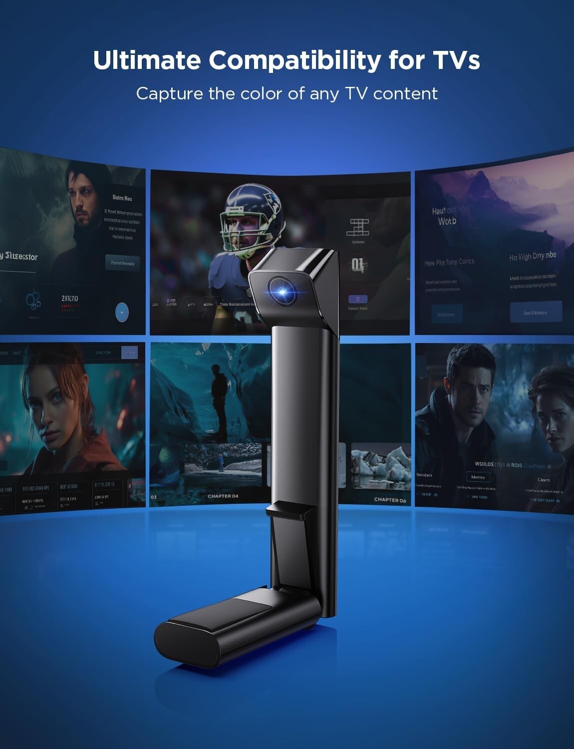 11.8ft Multicolor LED TV Backlight with Voice Control & Fish-Eye Sync Technology