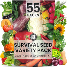 Load image into Gallery viewer, GMO-Free 55 Vegetable and Herb Seed Collection for Sustainable Gardening