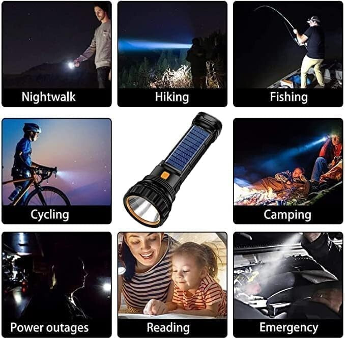 Rechargeable 4pc LED Flashlight Kit - 1000 Lumens with Emergency Power Supply