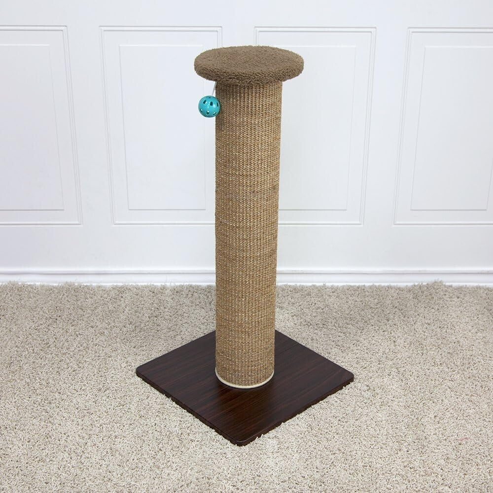 Compact 32" Tall Sisal Scratcher Post with Stable Base for Active Cats