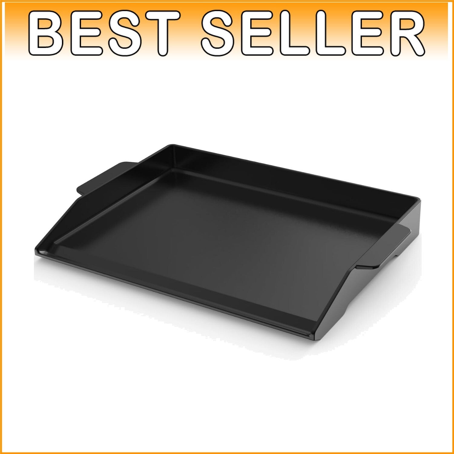 Durable Cast Iron Griddle with Raised Sidewalls - Versatile Outdoor Cooking Tool