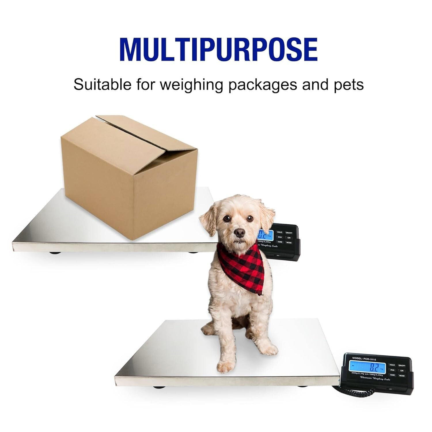 Heavy-Duty Digital Shipping Scale - 660lbs x 0.2oz with Precision Tare Function