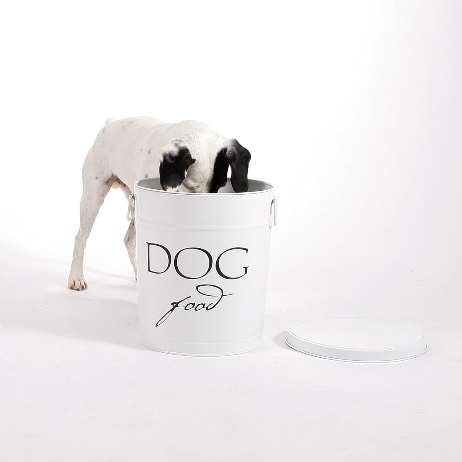 Classic Rectangular Dog Food Bin with Airtight Lid – Stylish 40lbs Storage