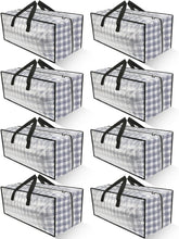 Load image into Gallery viewer, Heavy-Duty Zippered Moving Bags - 2 Pack Clear Totes for Efficient Organization