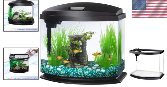 All-Inclusive 5 Gallon MiniBow Aquarium with SmartClean – Perfect for Betta Fish