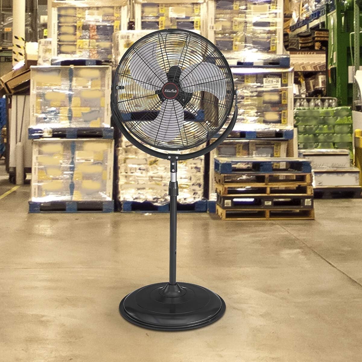 High Velocity 20" Standing Shop Fan with Telescoping Height & 3-Speed Control