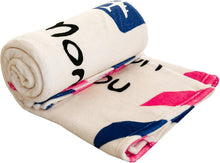 Load image into Gallery viewer, Soft Flannel Fleece Throw Blanket for Dad - I Love You Letter Print - 70x50