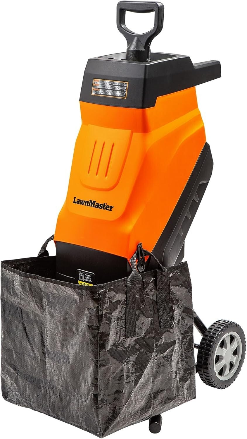 Lightweight 15-Amp Electric Shredder with 1.8'' Cutting Diameter for Yard Debris