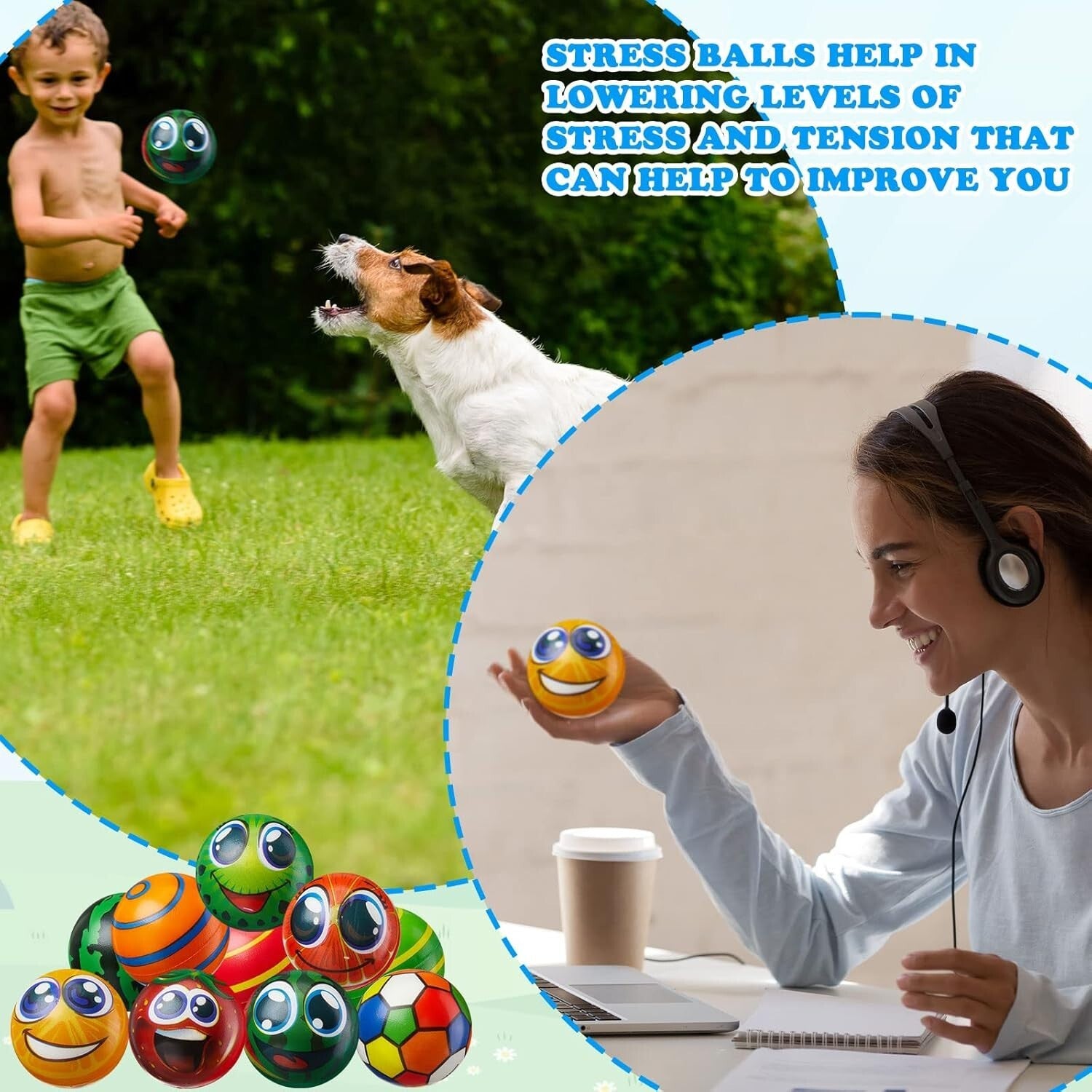 108 Pcs Colorful Mini Stress Balls - Perfect Fidget Prizes for Teens and Adults