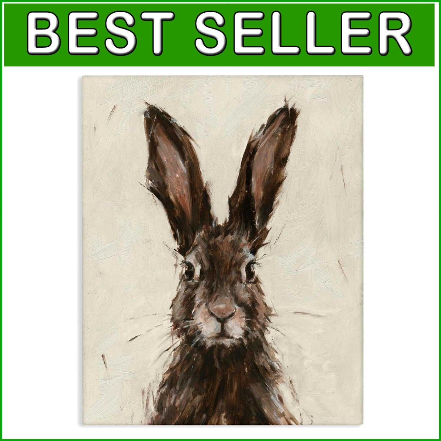 Ready to Hang Brown European Rabbit Canvas Art - 24x30 Inches by Ethan Harper