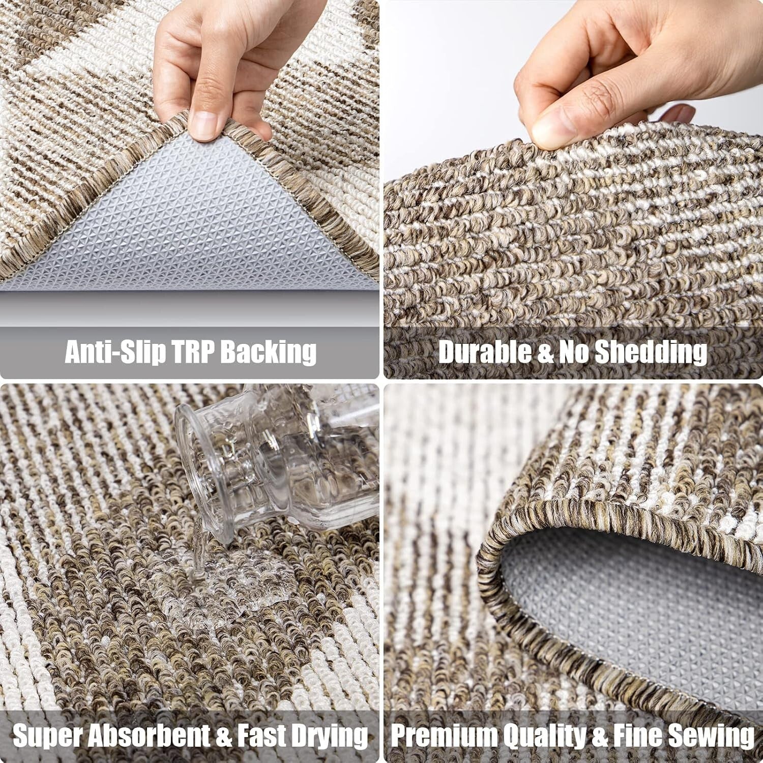 Versatile 36"x59" Indoor Doormat - Low Profile Non-Slip Carpet for Hallways