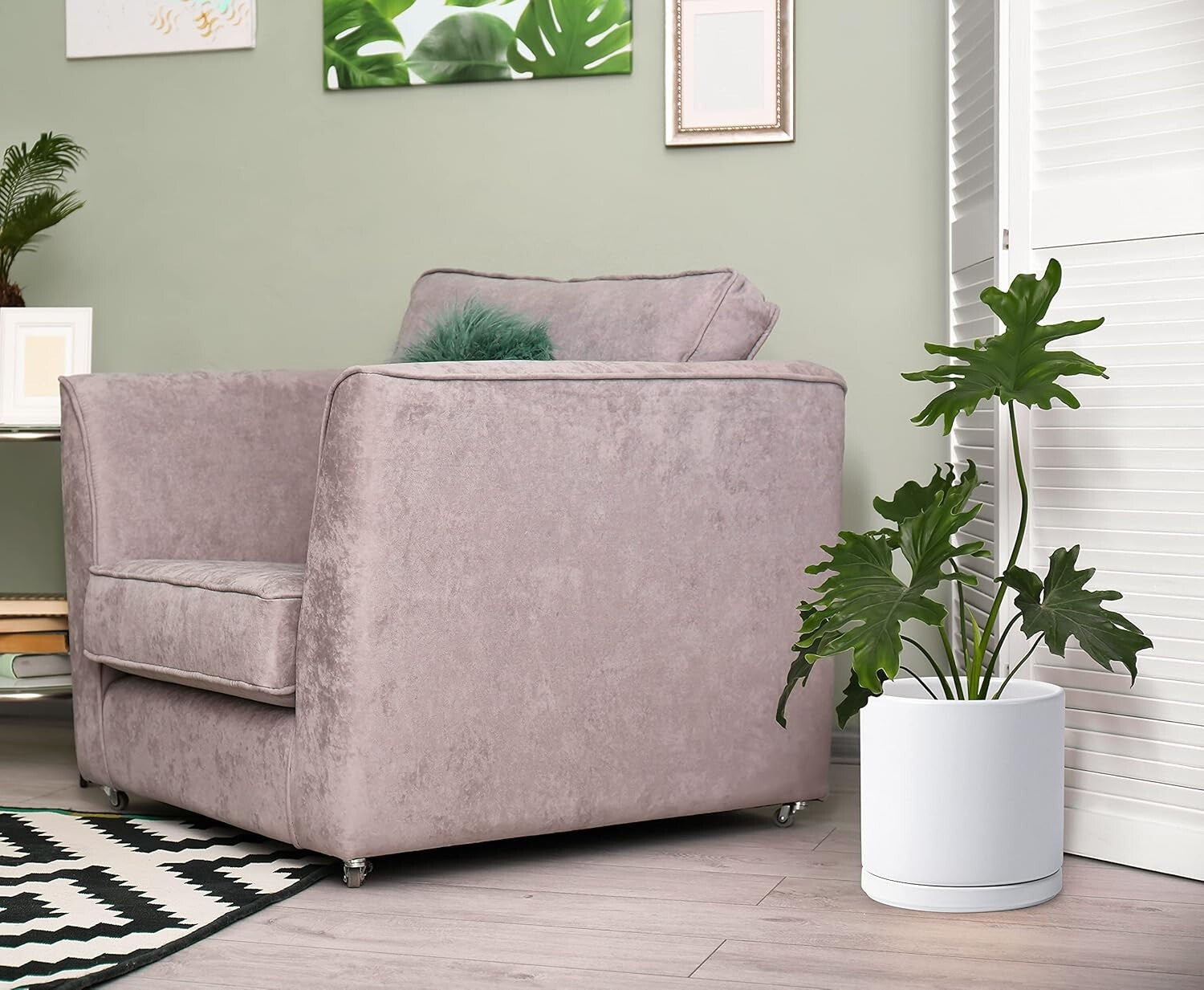 Premium Round Ceramic Planter Pots - 10 Inch with Saucer & Drainage System