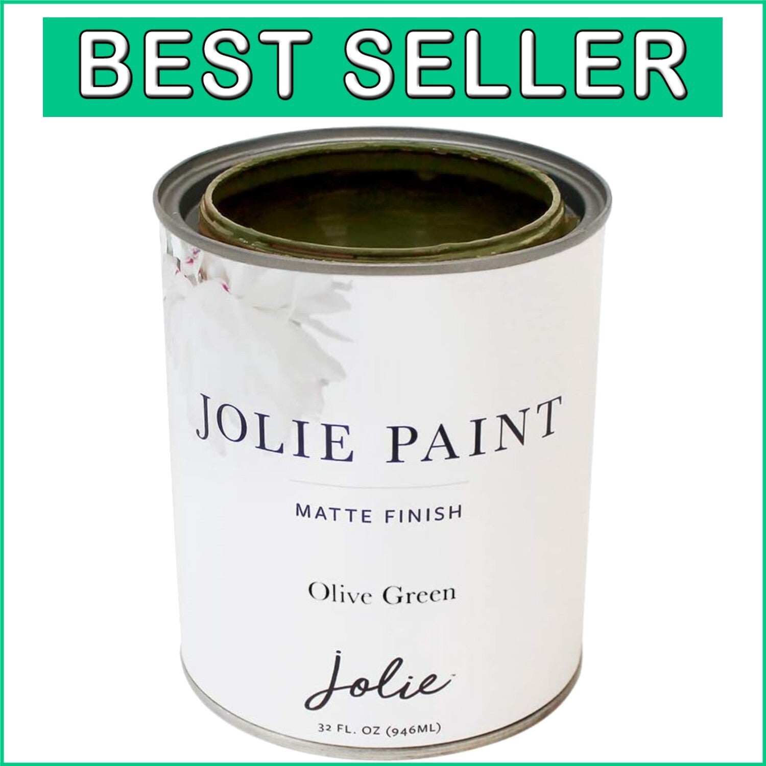 Easy Application Army Green Chalk Finish Paint – 32 oz for Furniture & Cabinets