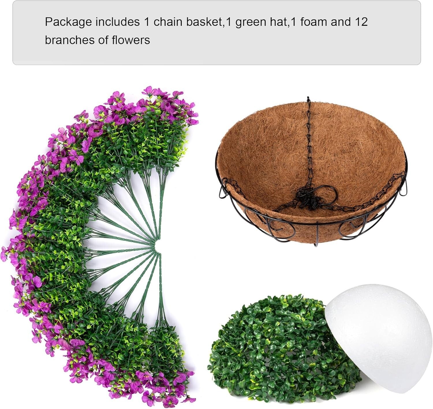 Realistic Artificial Daisy Hanging Basket for Indoor and Outdoor Spring Style