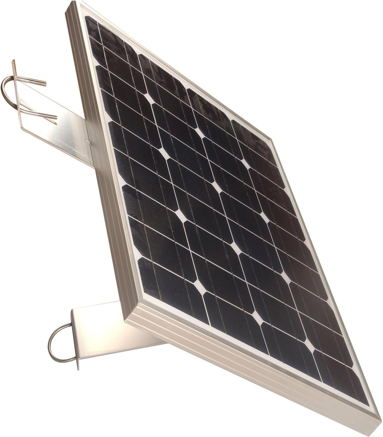Durable Aluminum Solar Panel Mounting Rack for 30W - 60W with 2-inch Pole Fit