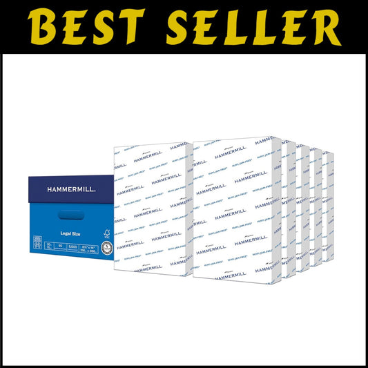Versatile 8.5 x 14 Legal Copy Paper - 20 lb, 5000 Sheets - Ideal for Offices