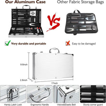 Load image into Gallery viewer, Deluxe 34-Piece Outdoor Grill Tool Set with Aluminum Case - Ideal for Gifting