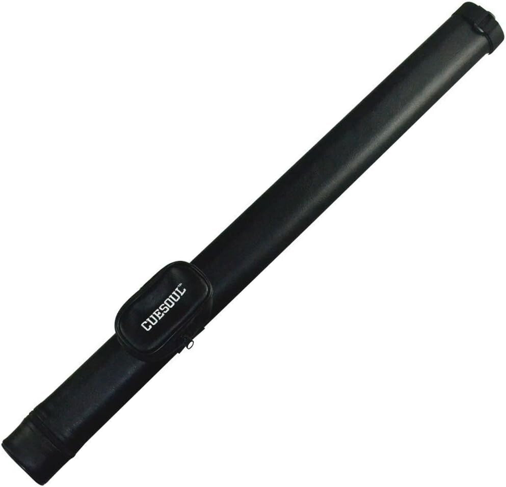 Compact 2x4 Hard Cue Holder - Protects Up to 31-Inch Cues with Pocket Storage
