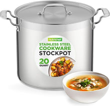 Load image into Gallery viewer, Impact-Bonded 20 Quart Stockpot with Lid - Healthy, Heavy-Duty Cooking Solution