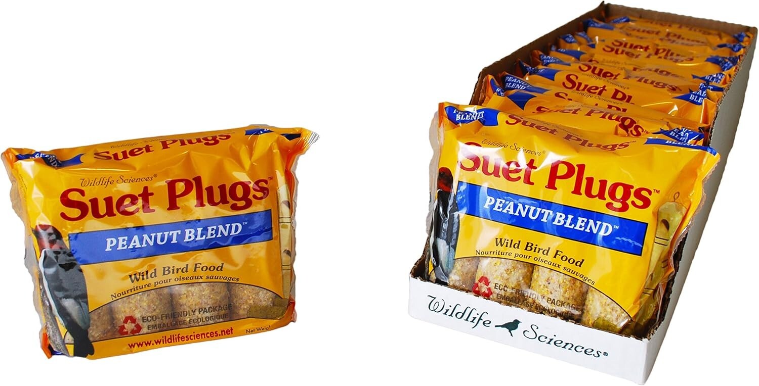 Wildlife Sciences 48 Pack Suet Plugs - Perfect for Attracting Small Birds