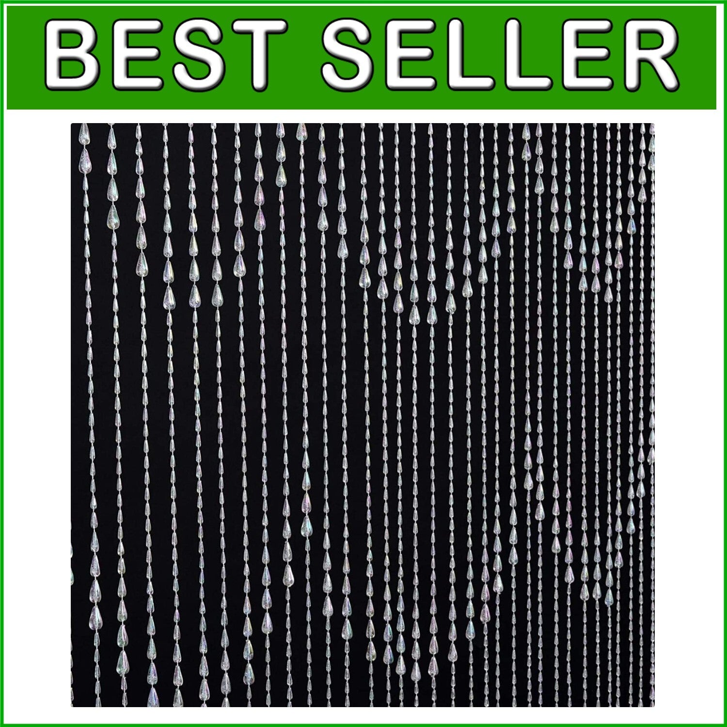 Adjustable 3FT x 6FT Beaded String Curtain – Charming Home Decoration