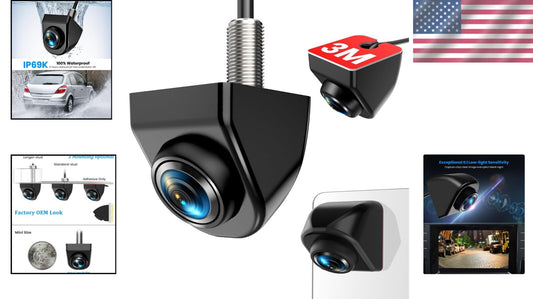 180° Ultra Wide Backup Camera - Waterproof Mini OEM Design for Easy Installation