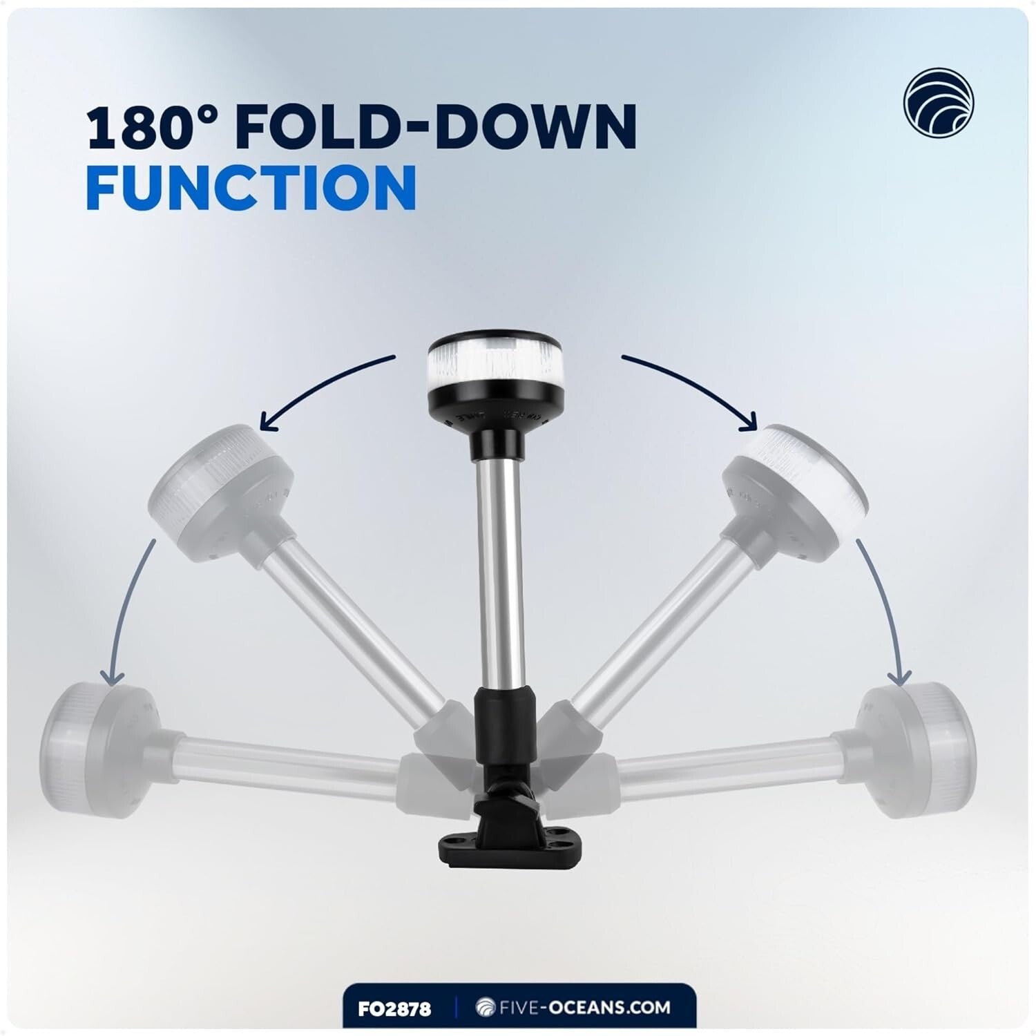 Bright 9-Inch LED Anchor Light with Clear Lens - Certified for Safe Navigation
