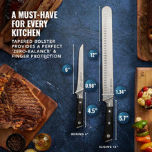 Load image into Gallery viewer, Artisan BBQ Knife Set – Razor-Sharp 12" Slicing Knife &amp; 6" Boning Knife Gift Set