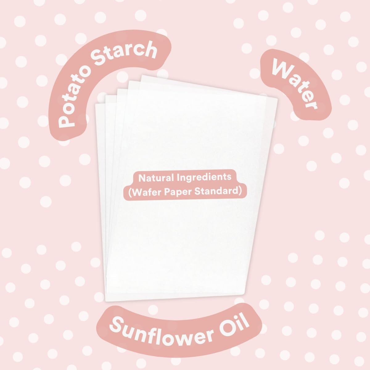 200 Sheets of Natural Edible Wafer Paper - Perfect for Customizing Desserts