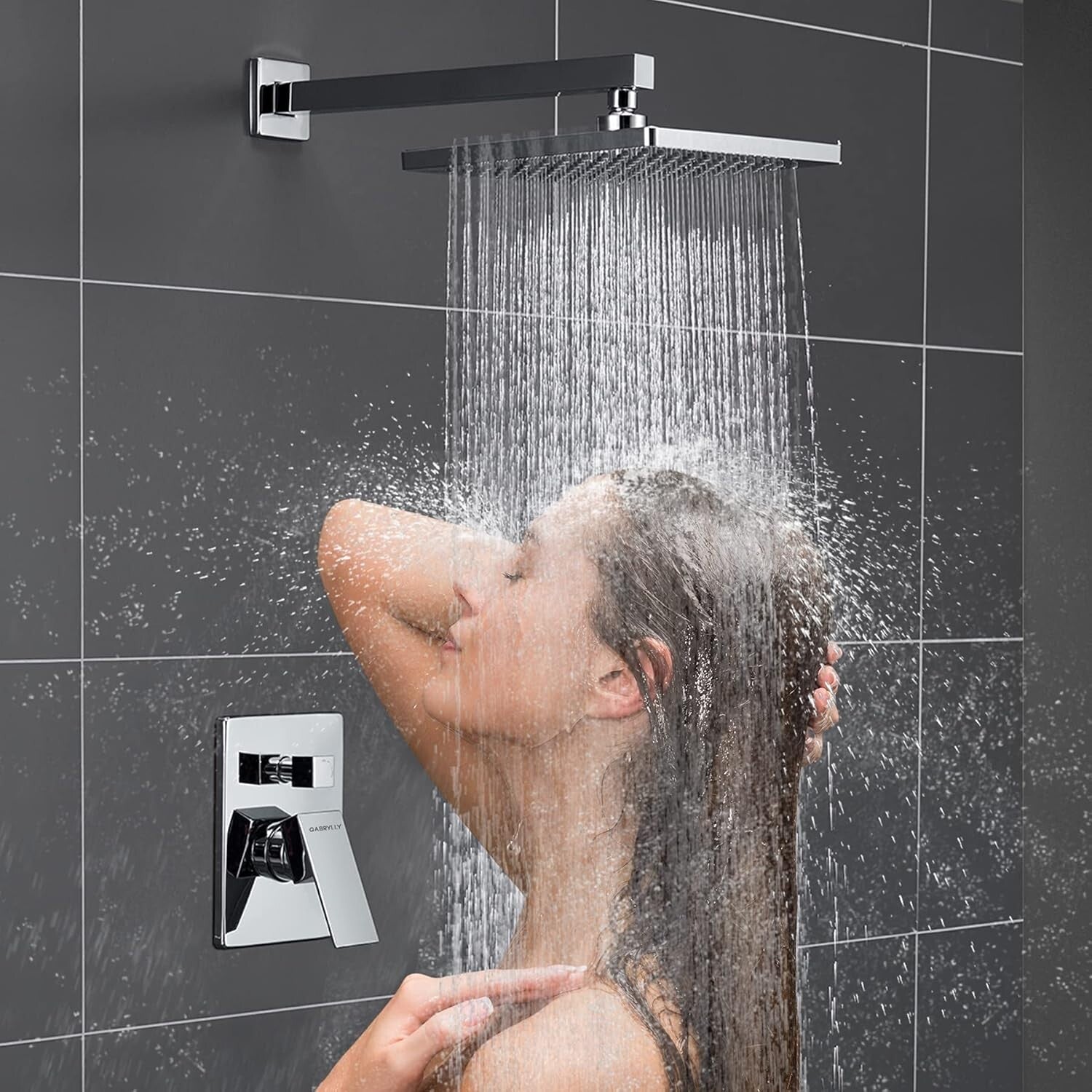 Elegant Wall-Mounted Tub Shower Faucet with High Flow & Self-Cleaning Feature