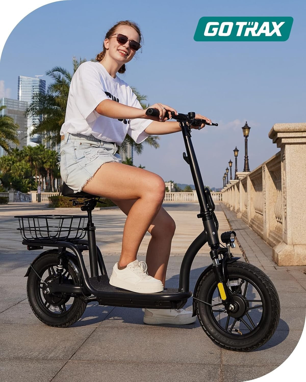 Adult Electric Commuter Scooter - Quiet Ride, Dual Drum Brakes, Wide Deck, 20mph