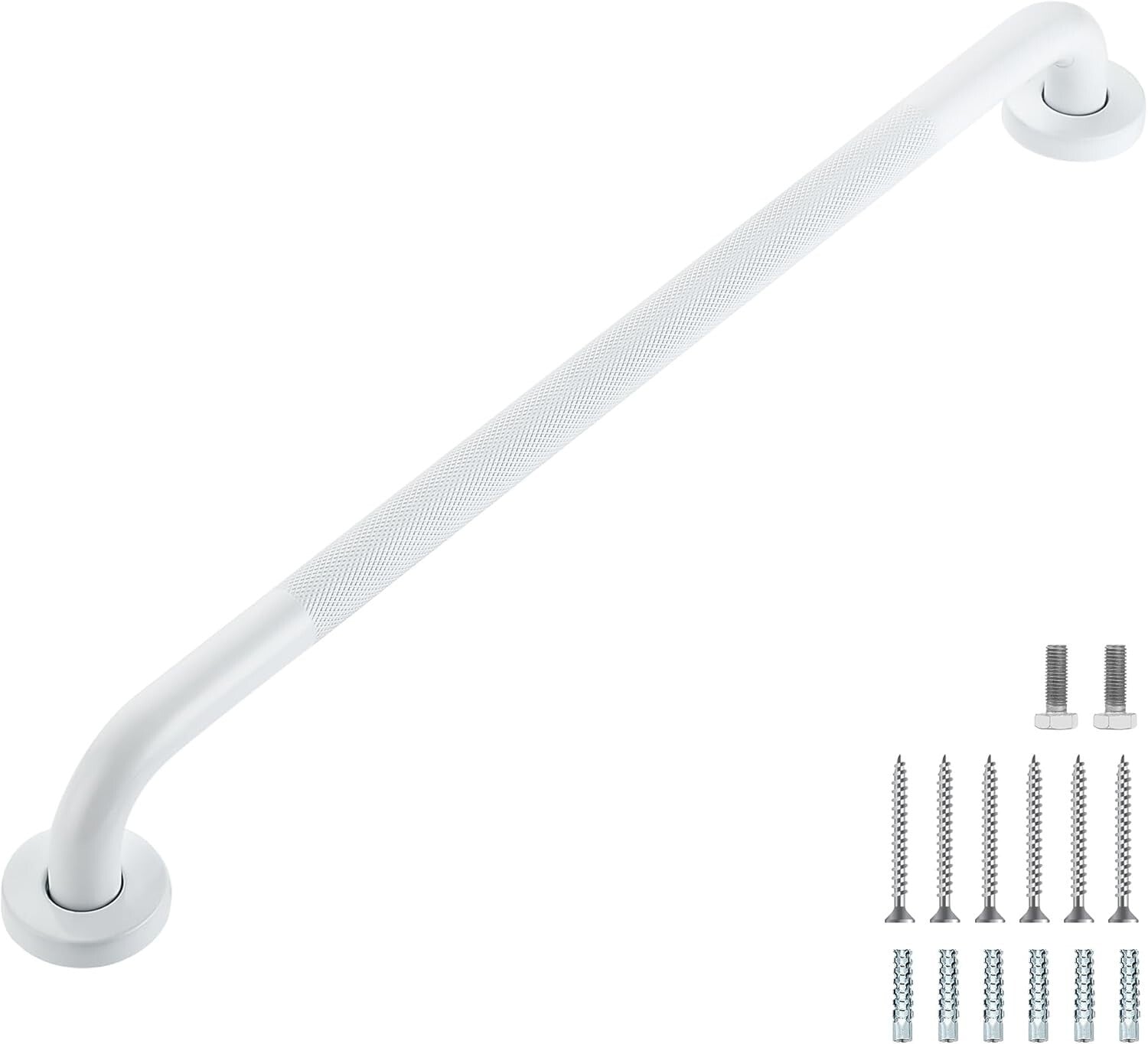 Durable 24-Inch Stainless Steel Grab Bars for Showers - Maximum 500 lbs Capacity