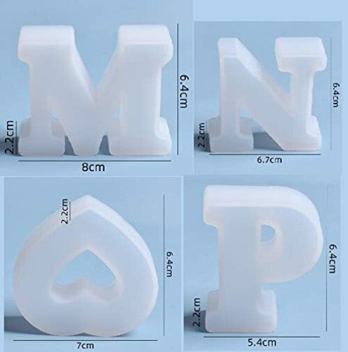 Flexible Food-Grade Silicone Alphabet Mold - 2.5 Inch - Perfect for Crafts