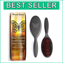 Load image into Gallery viewer, German Craftsmanship Hair Brush - Pure Boar and Nylon Pins for Smooth Styling