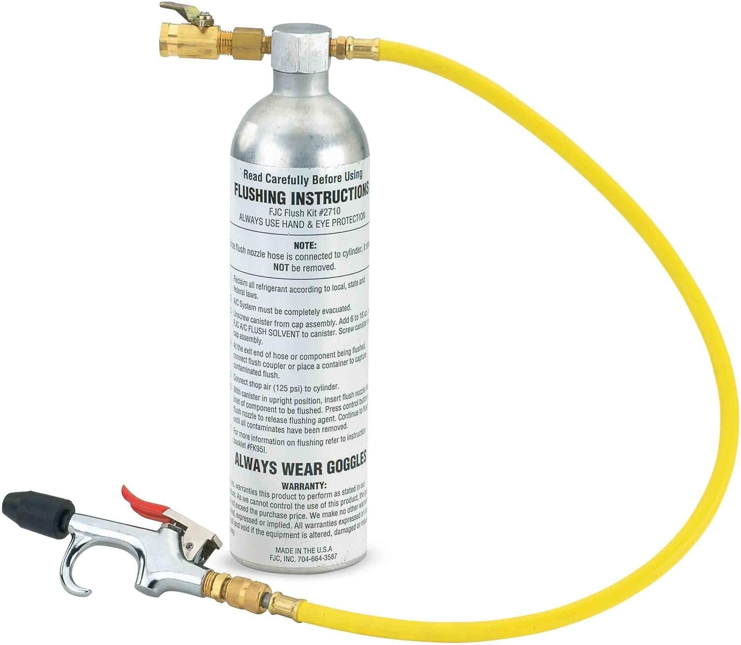 Efficient A/C System Flush Kit - Reusable 18oz Canister for Optimal Performance