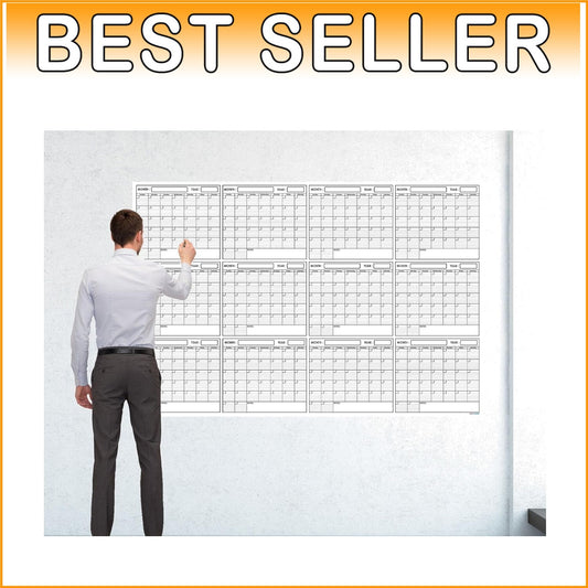 Massive 48in x 72in Dry Erase Calendar - Ideal for Academic and Office Use